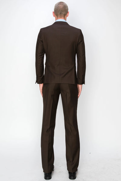 Brown Solid Suit