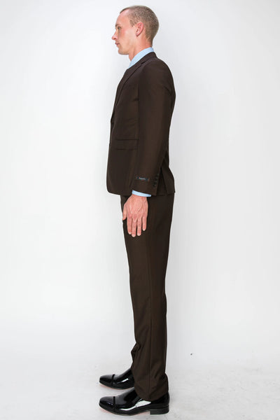 Brown Solid Suit