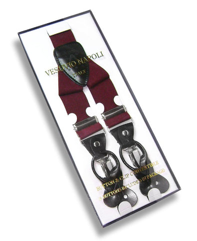 BURGUNDY SUSPENDERS